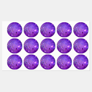 Purple foil background with Stars