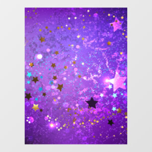 Purple foil background with Stars
