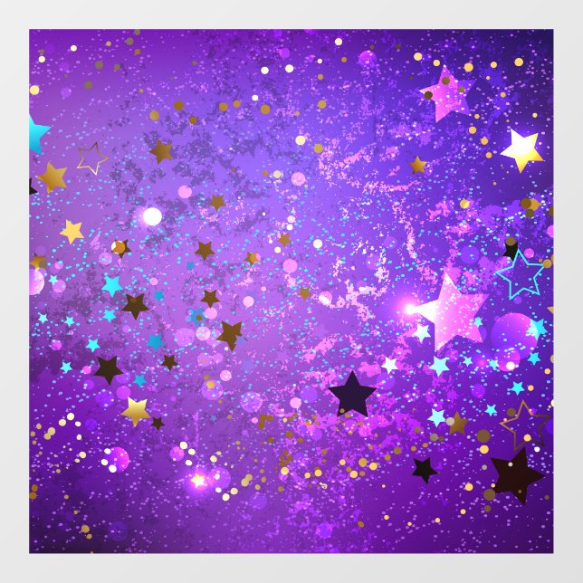 Purple foil background with Stars (Sheet)