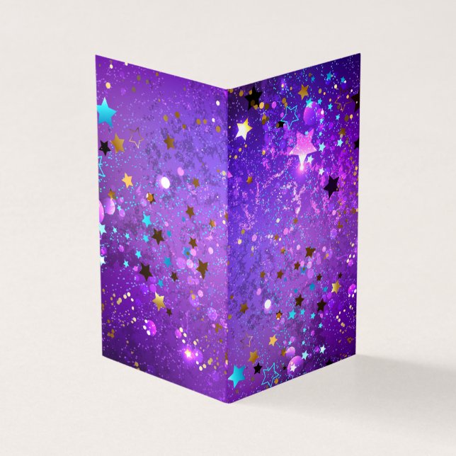 Purple foil background with Stars (Outside)