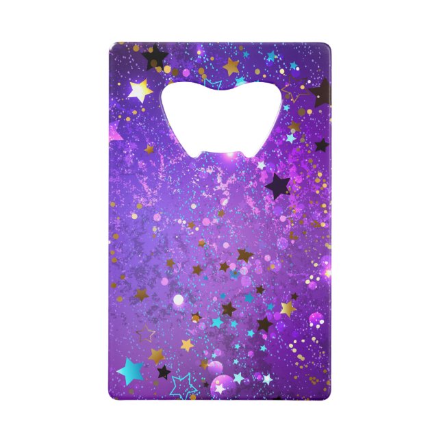 Purple foil background with Stars (Front)