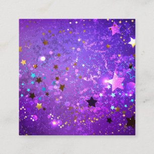 Purple foil background with Stars Appointment Card