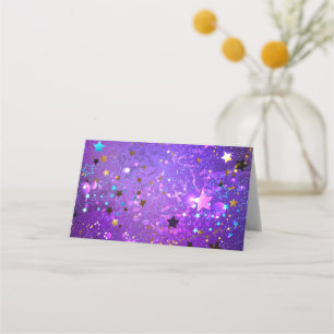 Purple foil background with Stars Appointment Card