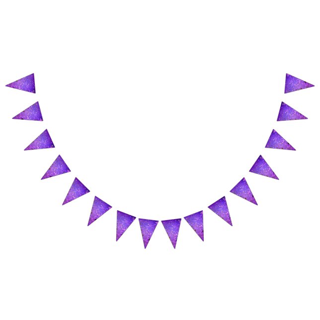 Purple foil background with Stars Bunting (All)