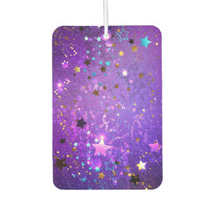 Purple foil background with Stars Car Air Freshener