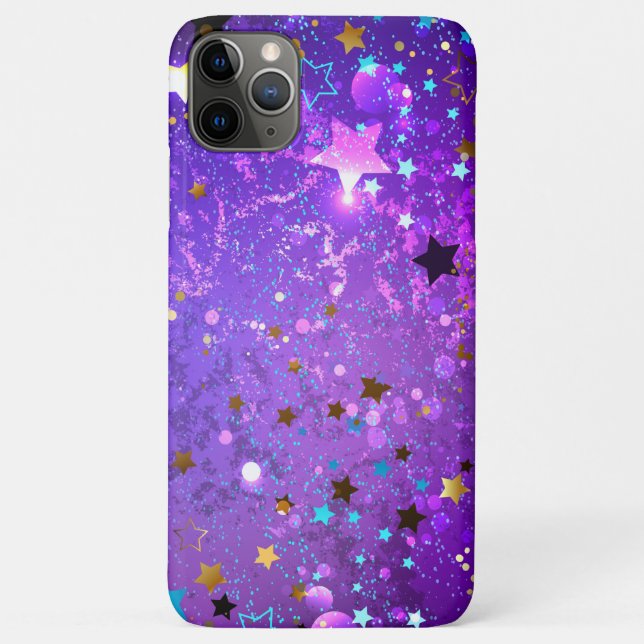 Purple foil background with Stars Case-Mate iPhone Case (Back)