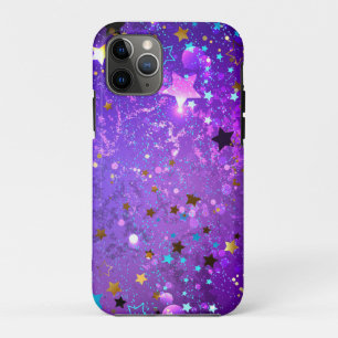 Purple foil background with Stars Case-Mate iPhone Case