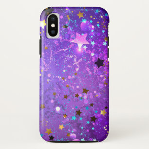 Purple foil background with Stars Case-Mate iPhone Case