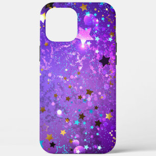 Purple foil background with Stars iPhone 12 Pro Max Case