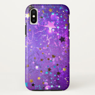 Purple foil background with Stars Case-Mate iPhone Case
