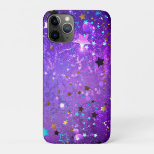 Purple foil background with Stars Case-Mate iPhone Case