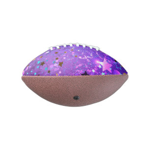 Purple foil background with Stars Football