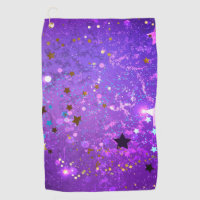 Purple foil background with Stars