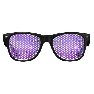Purple foil background with Stars Kids Sunglasses