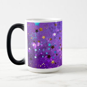 Purple foil background with Stars Magic Mug