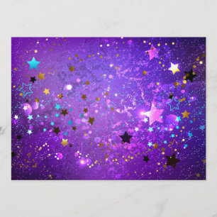 Purple foil background with Stars Menu