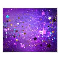 Purple foil background with Stars