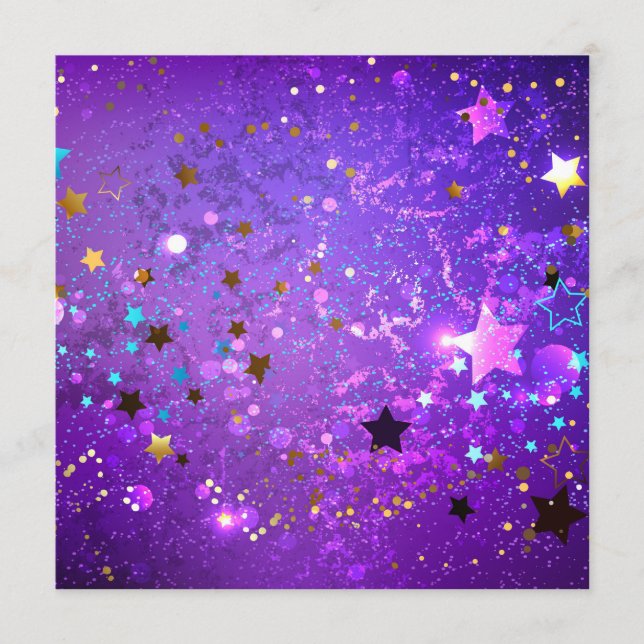 Purple foil background with Stars Programme (Front)