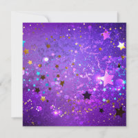 Purple foil background with Stars