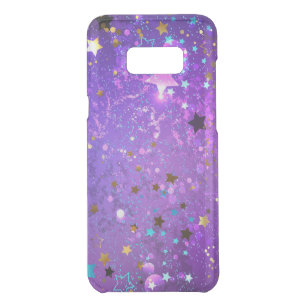 Purple foil background with Stars Uncommon Samsung Galaxy S8 Plus Case