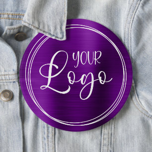 Purple Foil Business Logo Colossal 6 Cm Round Badge