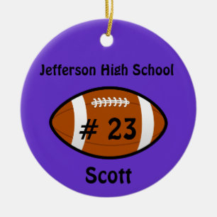 Purple Football Ornament