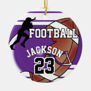 Purple Football 🏈 Ornament