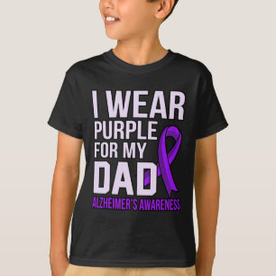 Purple For Dad Alzheimerheimer's Awareness Ribbon  T-Shirt