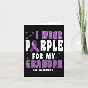 Purple For Grandpa Alzheimerheimer Heimers Awarene Card