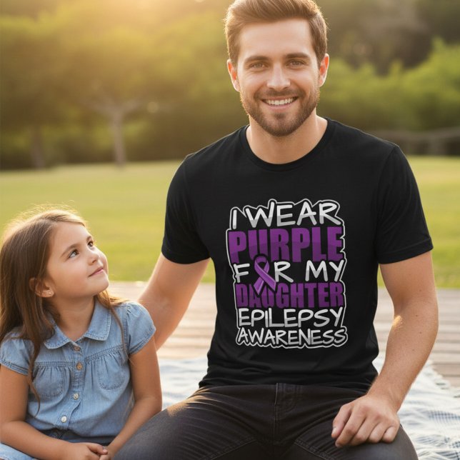 Purple For My Daughter Epilepsy Support Tri-Blend Shirt (Creator Uploaded)