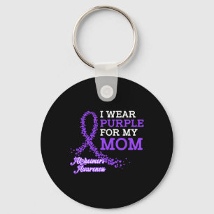 Purple For My Mum Alzheimerheimer's Awareness Band Key Ring