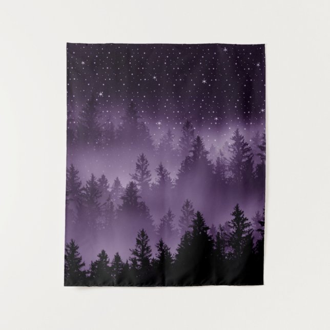 Purple Forest Galaxy Dream #1 #decor #art Tapestry (Front)