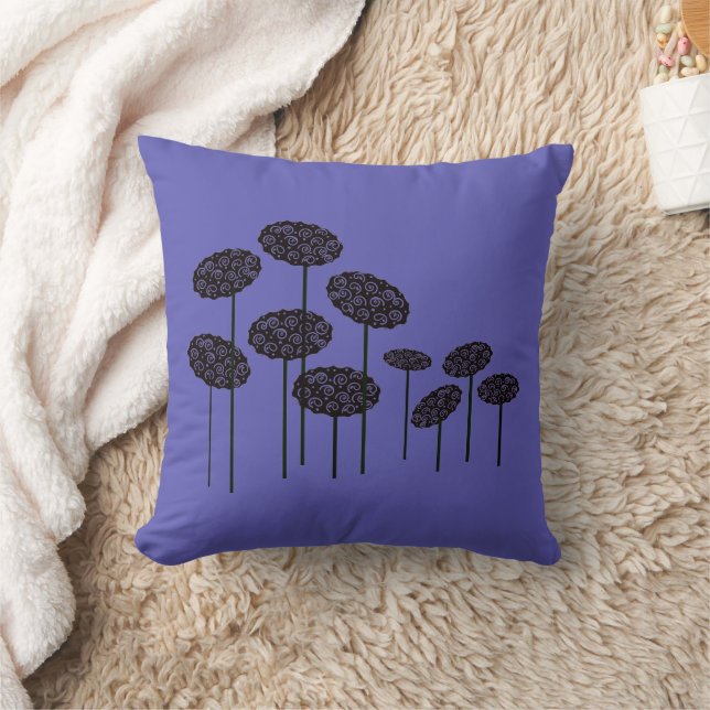 Purple Forest  throw pillow (Blanket)