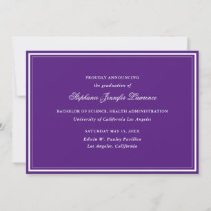Purple Formal Graduation Announcement