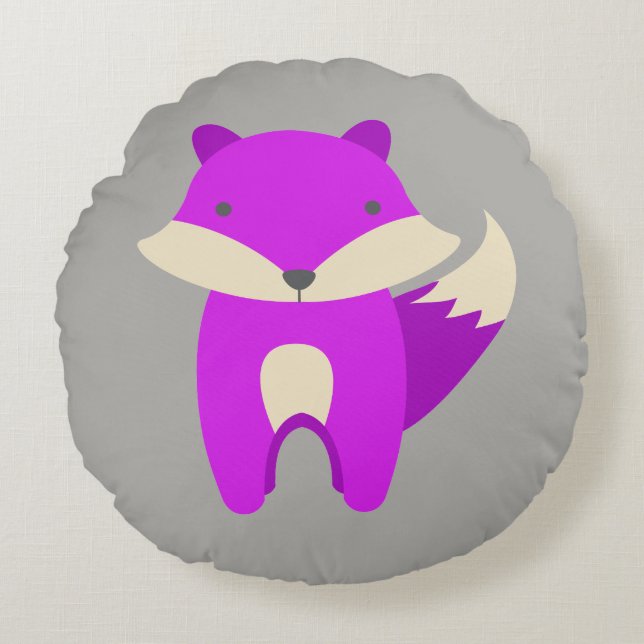 Purple Fox Pillow (Front)