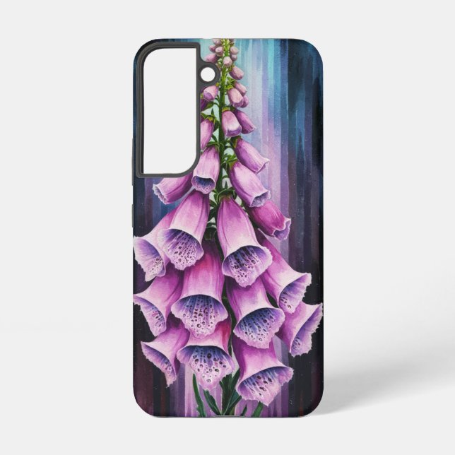 Purple Foxglove Watercolor Samsung Galaxy S22 Case (Back)