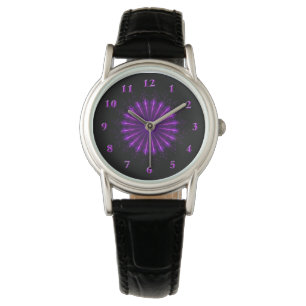 Purple Fractal Mandala (42) eWatch Wristwatch