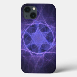 Purple Fractal Star Of David iPhone 13 Case