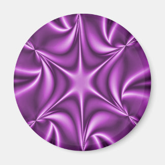 Purple Fractal Starflower Magnet