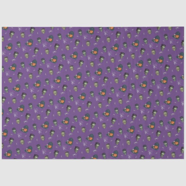 💜 Purple Frankenstein Tissue Paper 💀🎃 (Front)