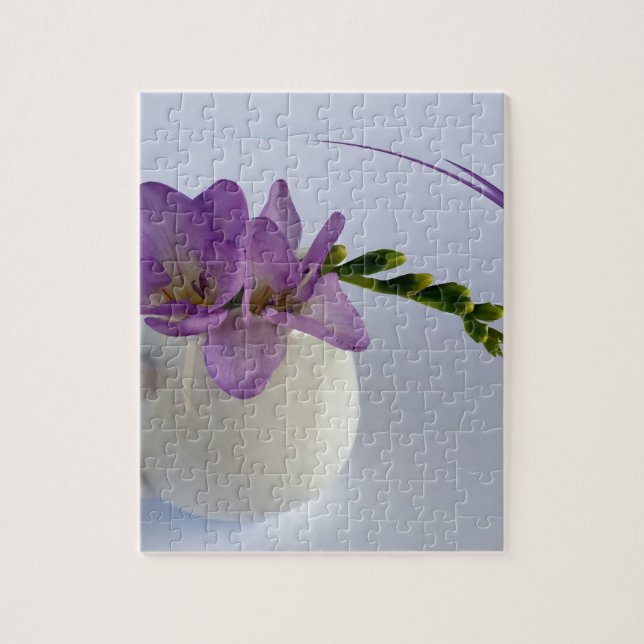 purple freesia buds jigsaw puzzle (Vertical)