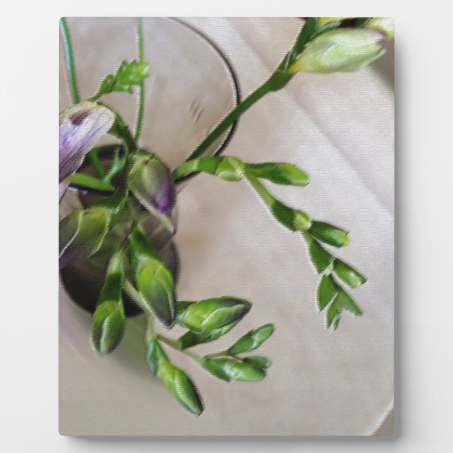 purple freesia buds plaque (Front)