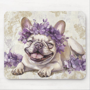 Purple French Bulldog Lover Mouse Pad