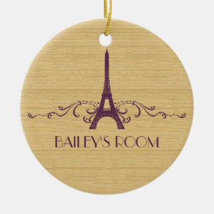 Purple French Flourish Ornament