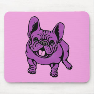 Purple Frenchie Mouse Pad