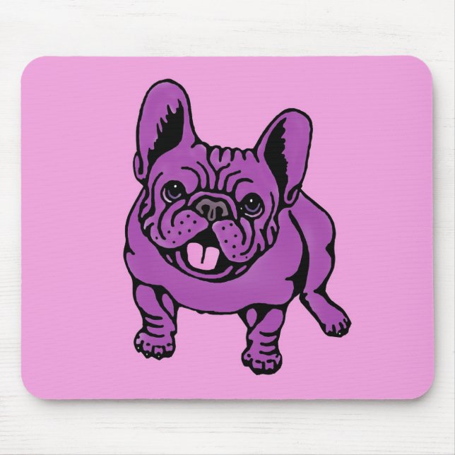 Purple Frenchie Mouse Pad (Front)