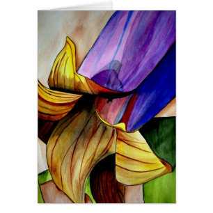 Purple Fritillary flower original art watercolor