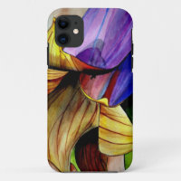 Purple Fritillary flower original art watercolor