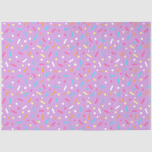 Purple Frosting Icing & Doughnut Sprinkles Tissue Paper