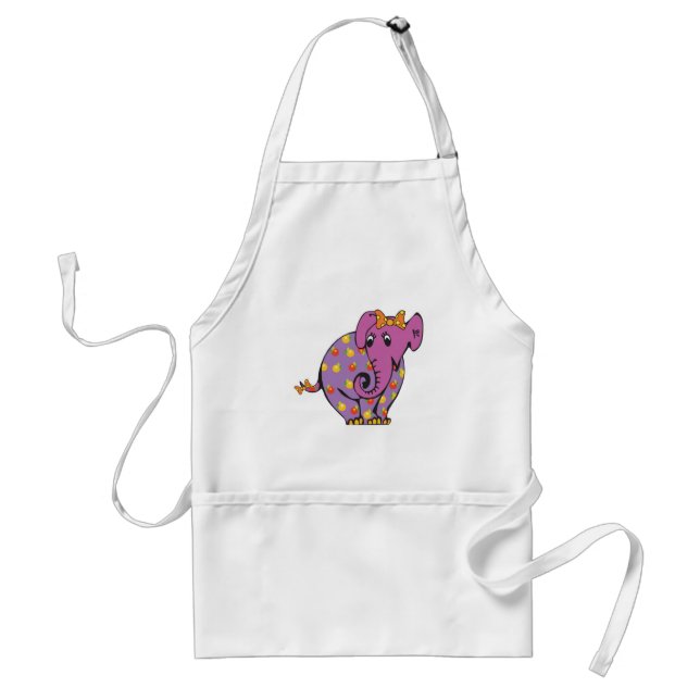 purple fruity elephant standard apron (Front)